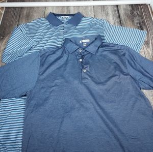 Set of 2 Peter Millar golf shirts medium